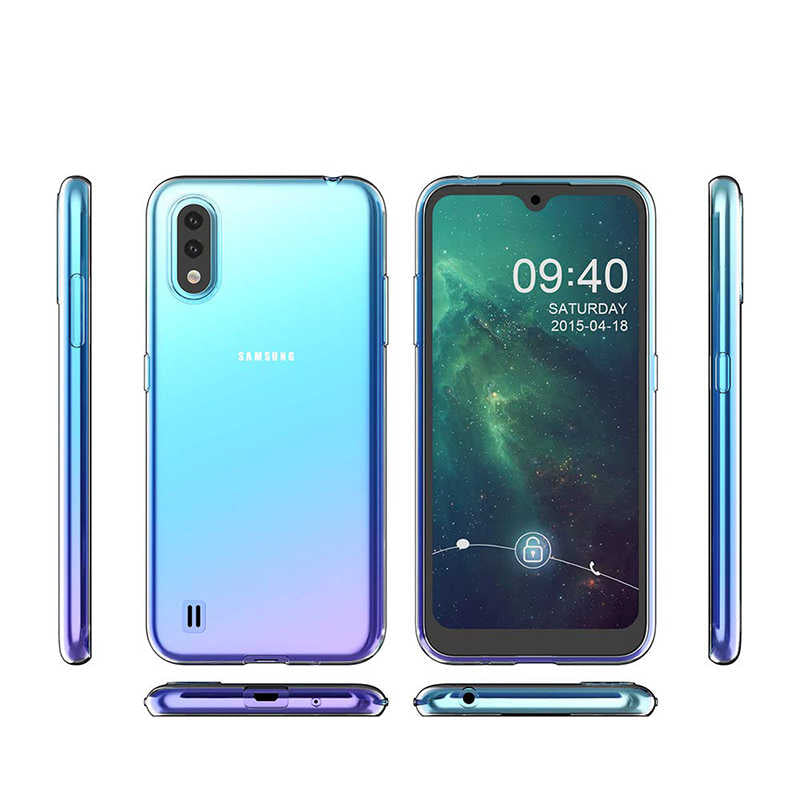 Galaxy A01 Kılıf Zore Süper Silikon Kapak Renksiz