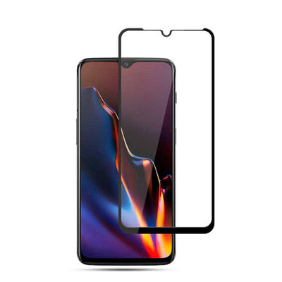 Galaxy A01 Zore Kenarları Kırılmaya Dayanıklı Cam Ekran Koruyucu Siyah