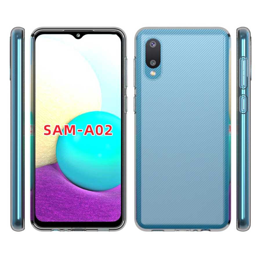 Galaxy A02 Kılıf Zore Süper Silikon Kapak Renksiz