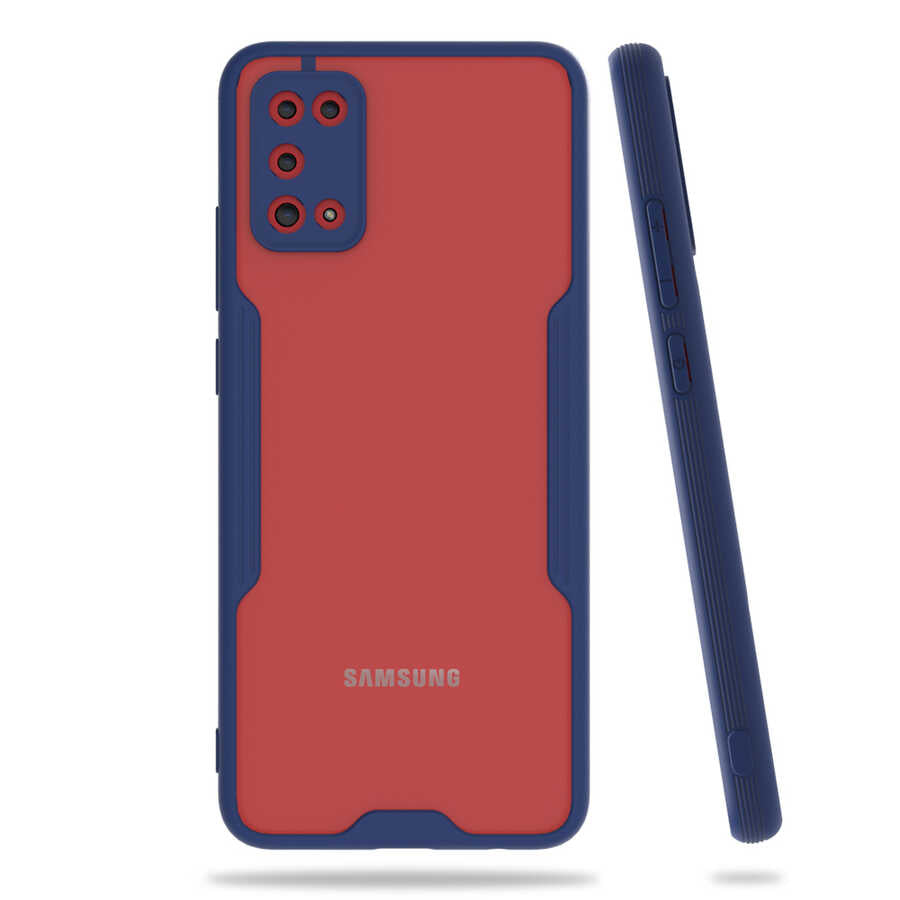 Galaxy A02S Kılıf Zore Parfe Kapak Lacivert