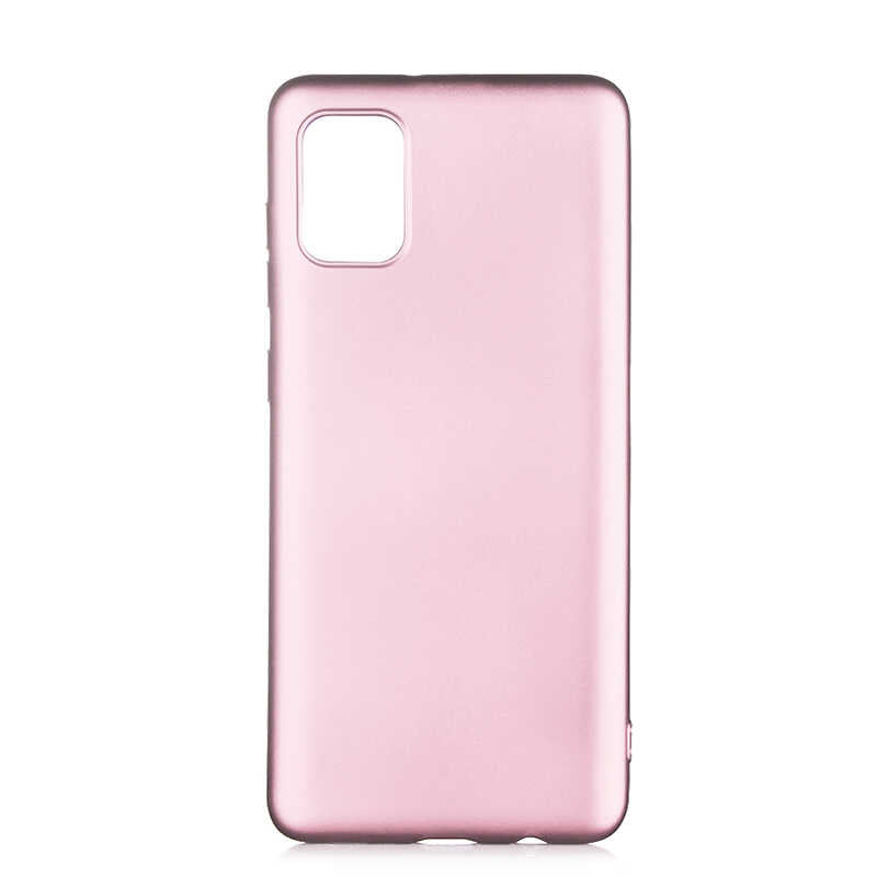 Galaxy A02S Kılıf Zore Premier Silikon Kapak Rose Gold