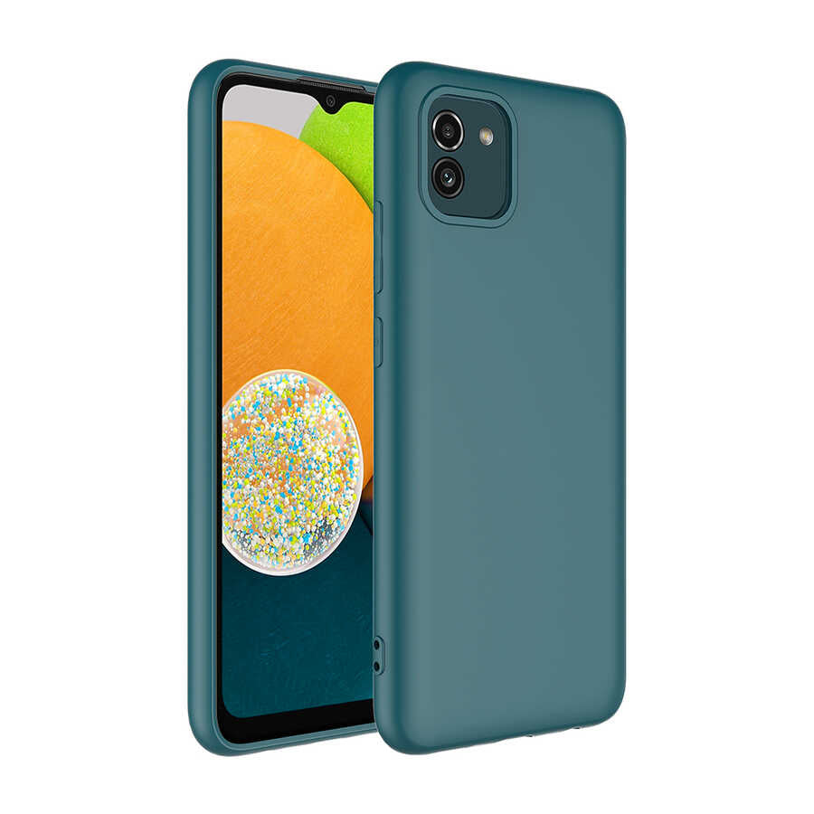 Galaxy A03 Kılıf Zore Mara Lansman Kapak Koyu Yeşil