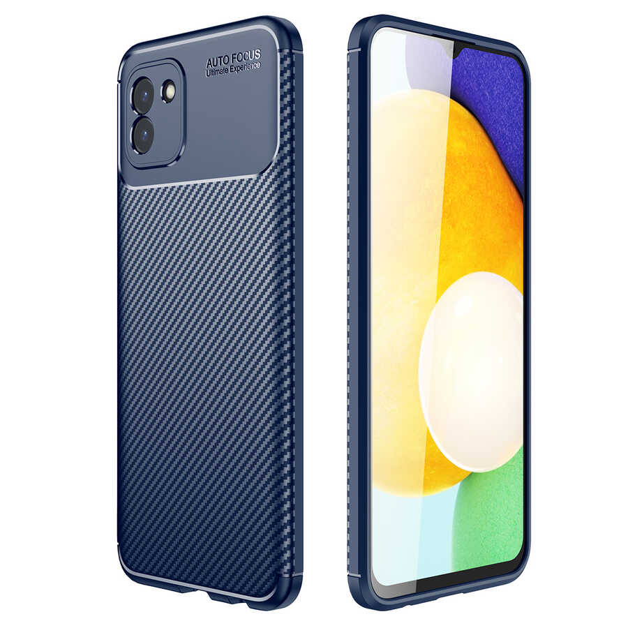 Galaxy A03 Kılıf Zore Negro Silikon Kapak Lacivert
