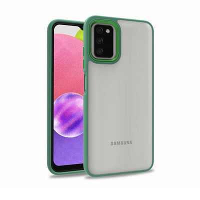 Galaxy A03S Kılıf Zore Flora Kapak Mavi