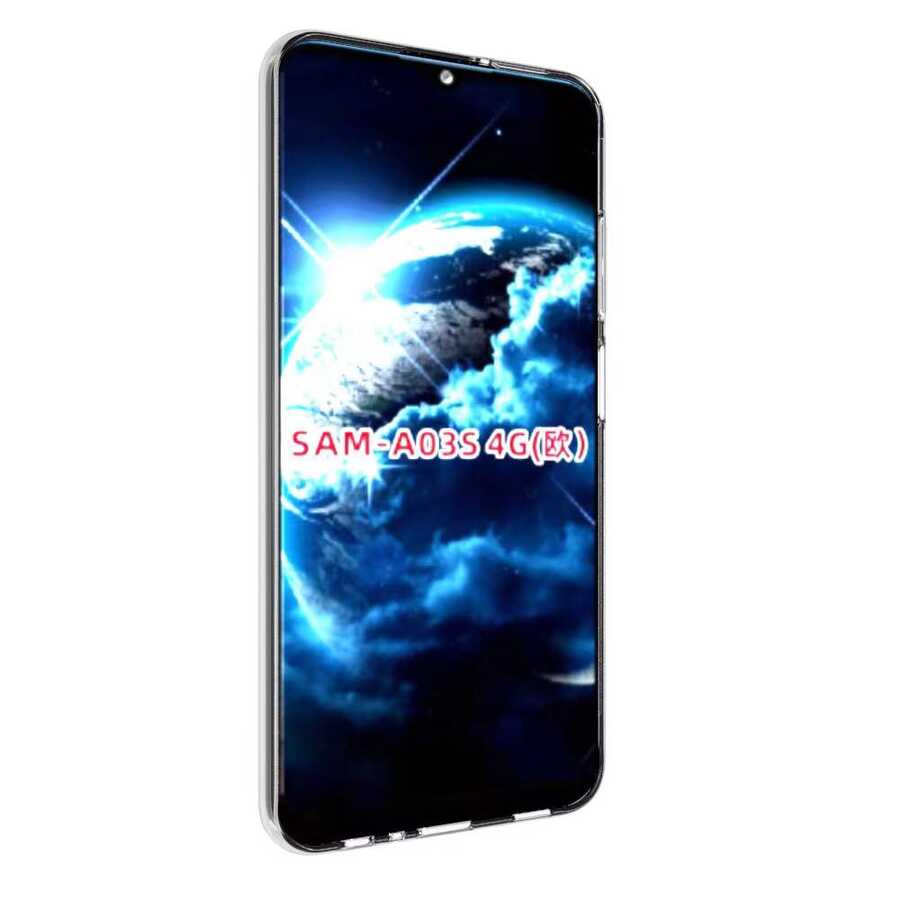 Galaxy A03S Kılıf Zore Süper Silikon Kapak Renksiz