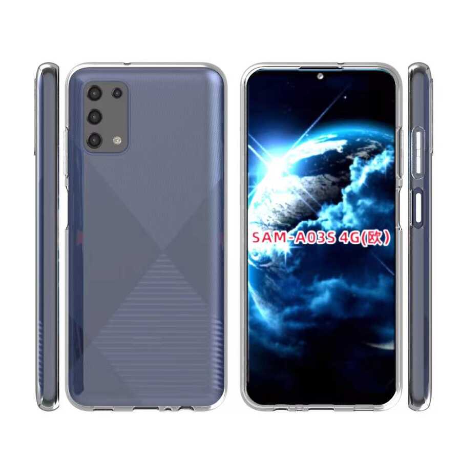 Galaxy A03S Kılıf Zore Süper Silikon Kapak Renksiz