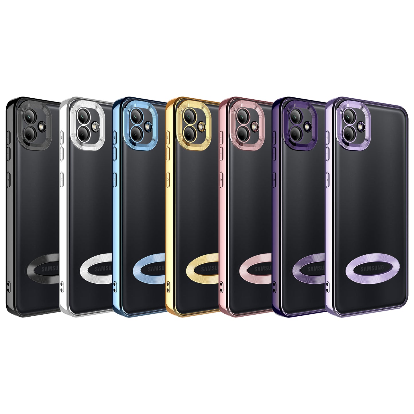 Galaxy A04 Kılıf Kamera Korumalı Logo Gösteren Zore Omega Kapak Sierra Mavi