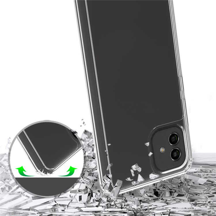 Galaxy A04 Kılıf Zore 2mm Anti Shock Silikon Renksiz