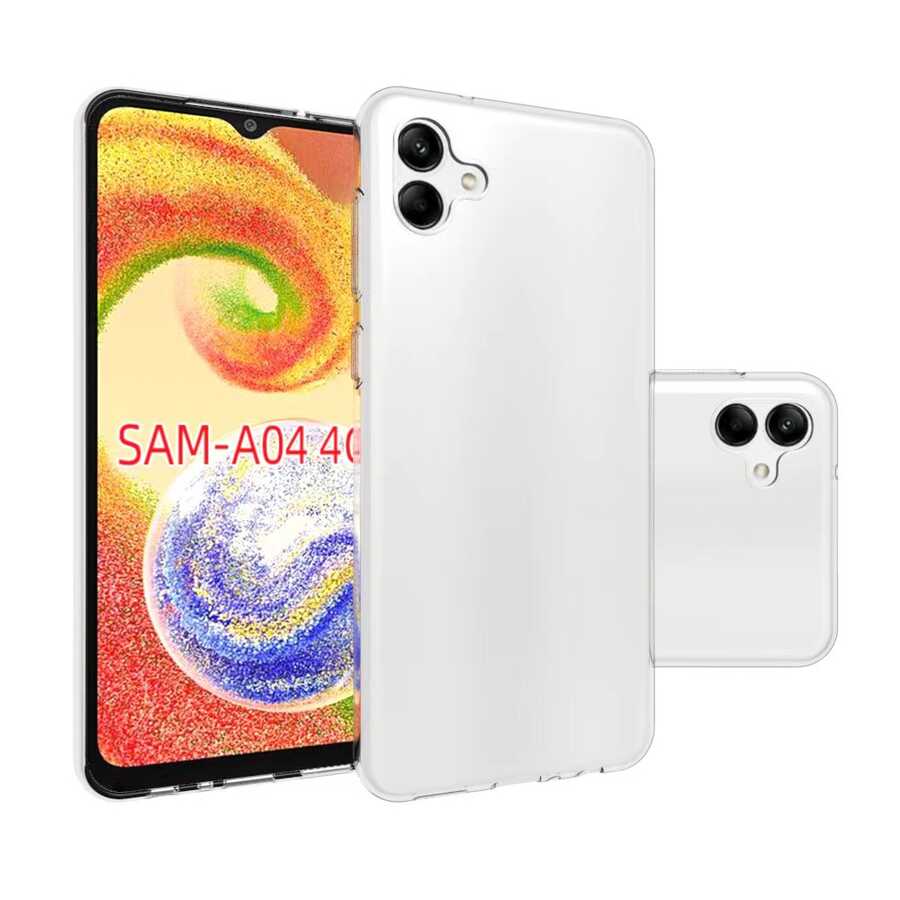 Galaxy A04 Kılıf Zore Süper Silikon Kapak Renksiz