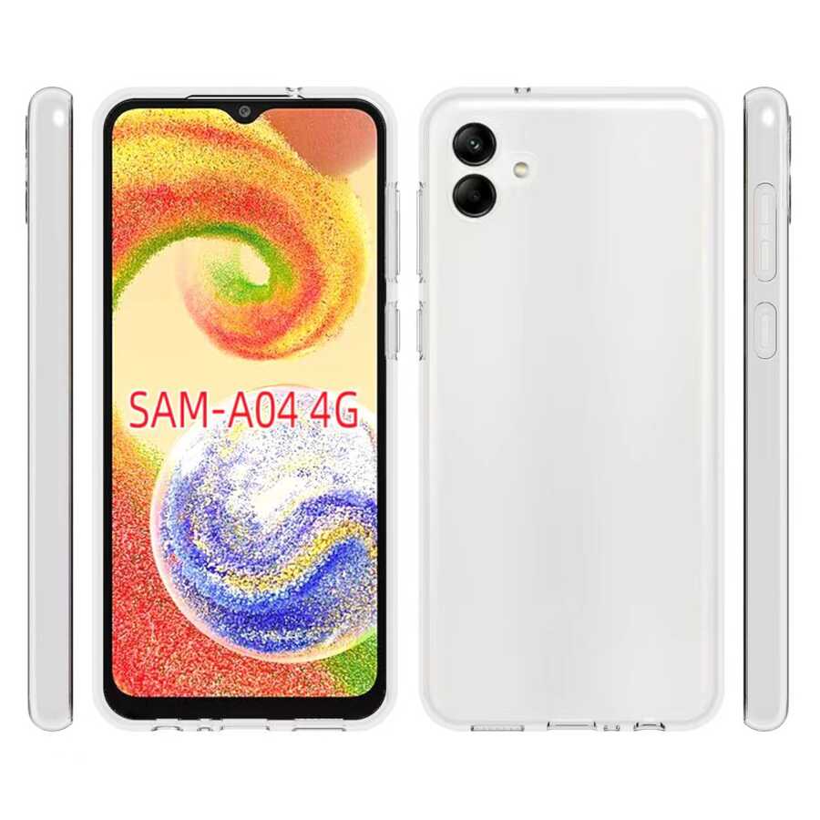 Galaxy A04 Kılıf Zore Süper Silikon Kapak Renksiz