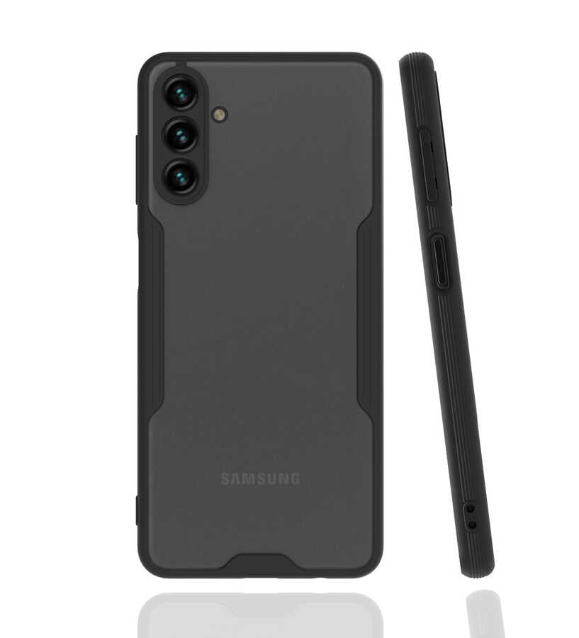 Galaxy A04S Kılıf Zore Parfe Kapak Siyah
