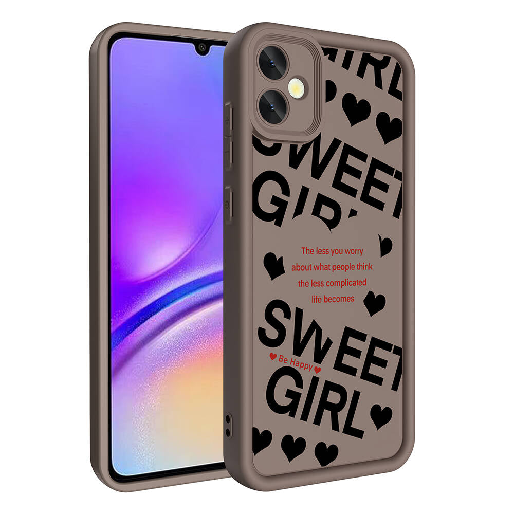 Galaxy A05 Kılıf Kamera Korumalı Baskılı Arka Yüzey Zore Klas Kapak Siyah