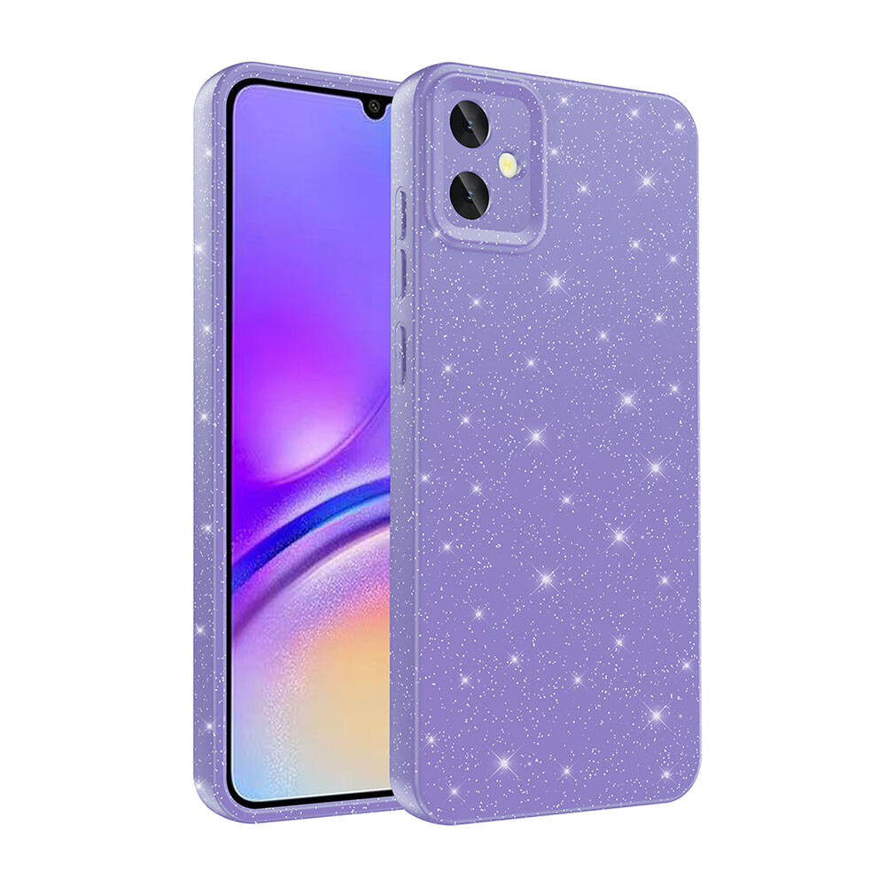 Galaxy A05 Kılıf Kamera Korumalı Simli Lüks Zore Koton Kapak Siyah