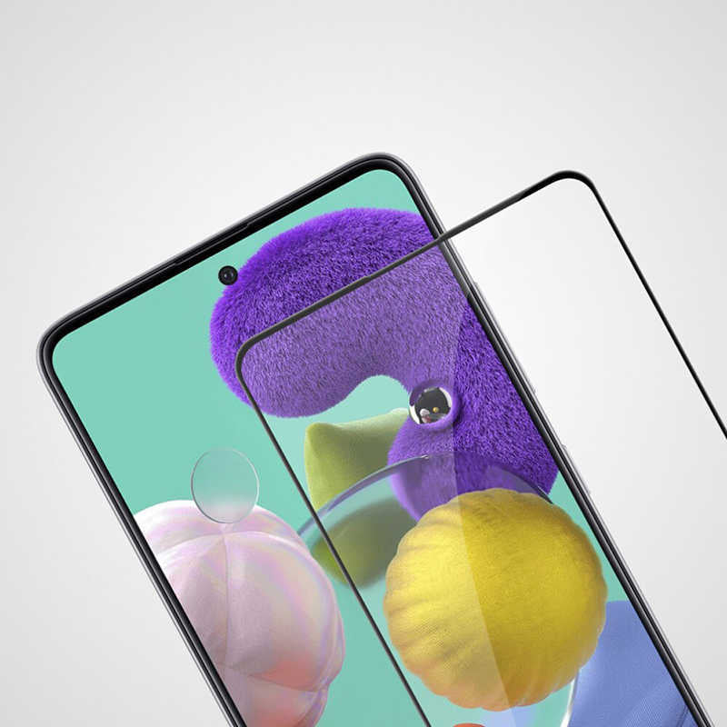 Galaxy A05 Zore Kenarları Kırılmaya Dayanıklı Cam Ekran Koruyucu Siyah