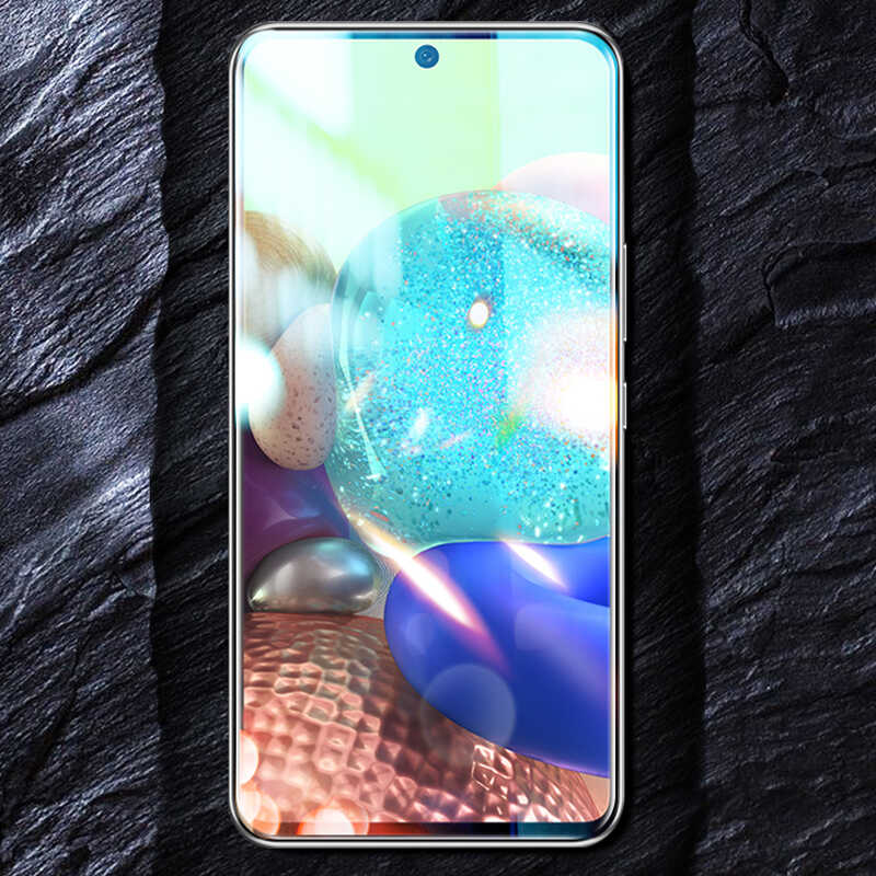 Galaxy A05 Zore Kenarları Kırılmaya Dayanıklı Cam Ekran Koruyucu Siyah