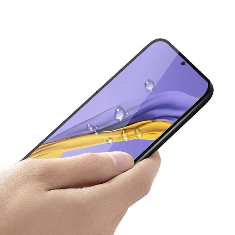 Galaxy A05 Zore Kenarları Kırılmaya Dayanıklı Cam Ekran Koruyucu Siyah