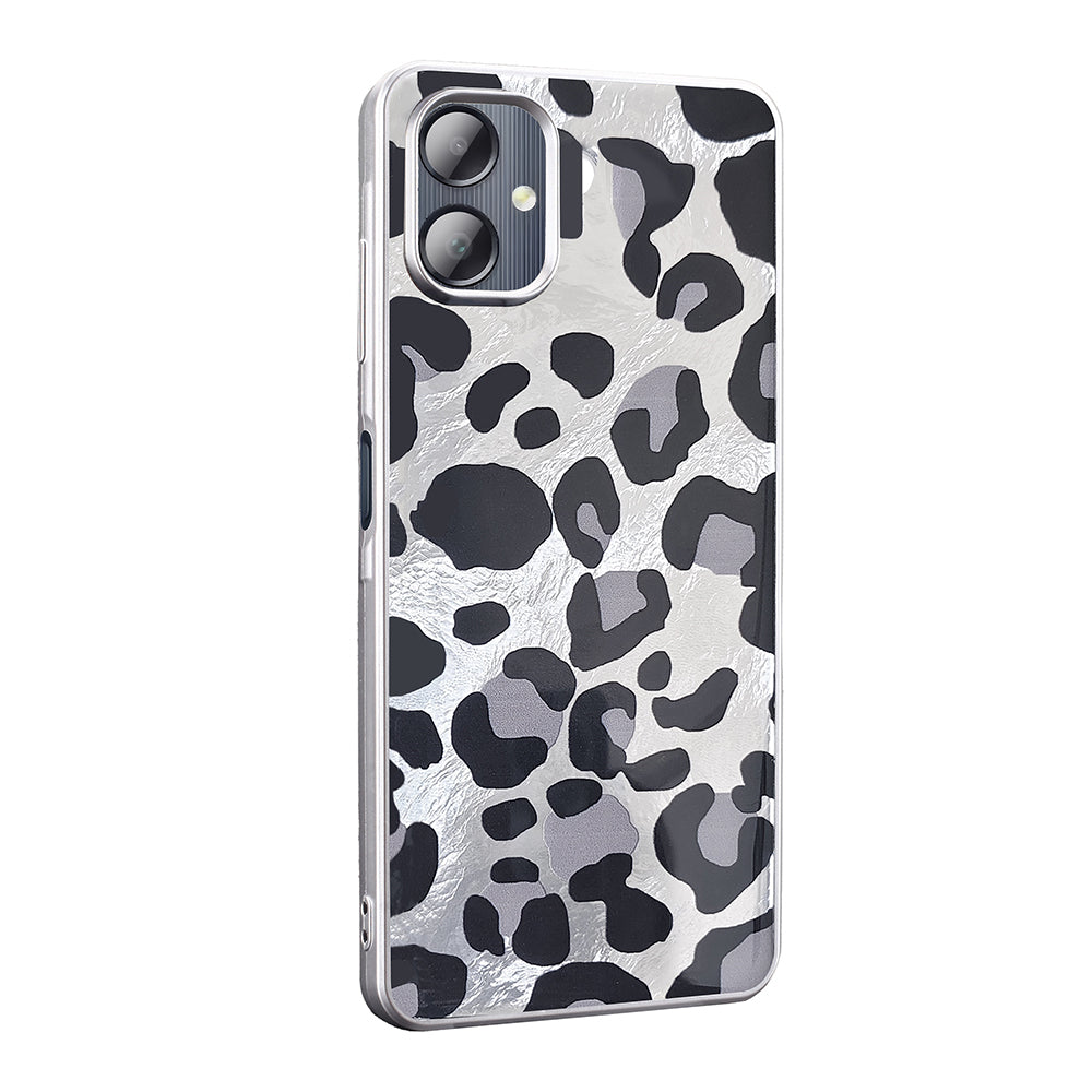 Galaxy A06 Kılıf Desenli Zore Mep Kapak Gri Leopar