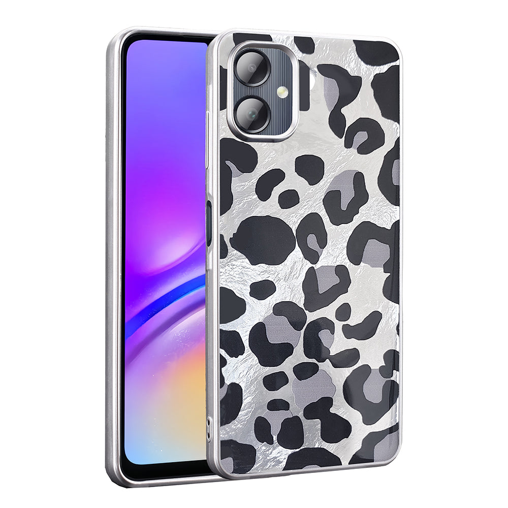 Galaxy A06 Kılıf Desenli Zore Mep Kapak Gri Leopar