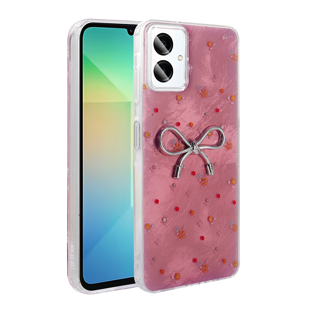 Galaxy A06 Kılıf Kamera Korumalı Figürlü Zore Ponti Silikon Kapak Beyaz