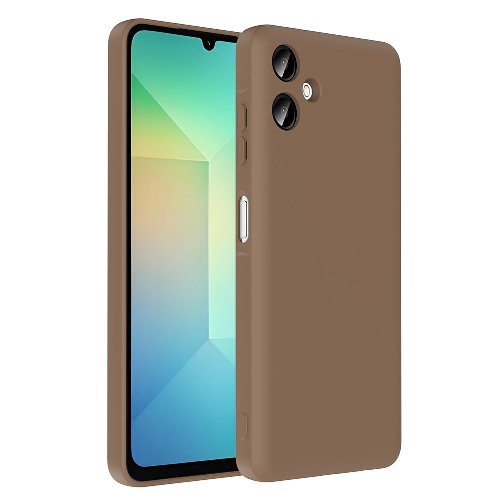 Galaxy A06 Kılıf Kamera Korumalı Kartlık Hazneli Zore Vitra Kapak Kahverengi