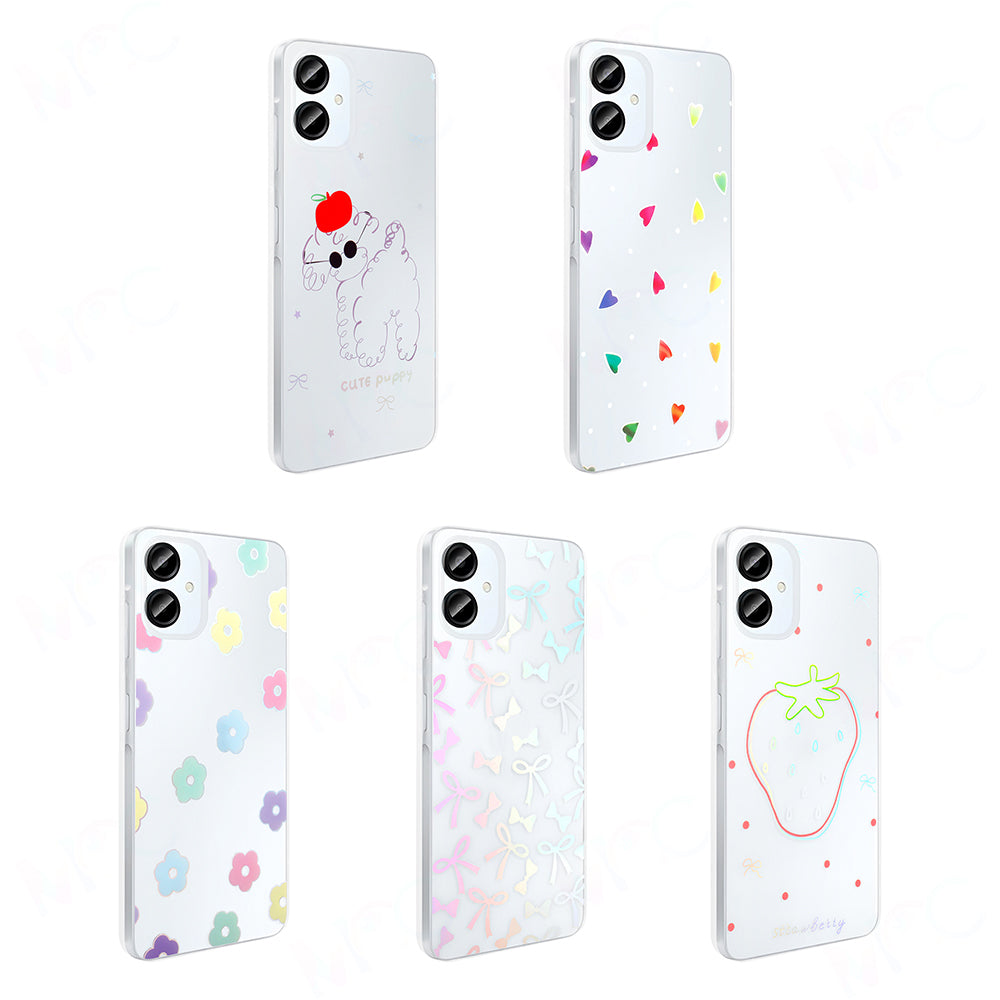 Galaxy A06 Kılıf Şeffaf Figürlü Zore Folk Sert Kapak Sevimli Köpek