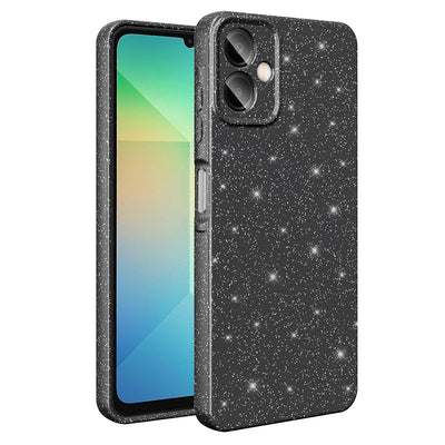 Galaxy A07 Kılıf Kamera Korumalı Simli Lüks Zore Koton Kapak Mor
