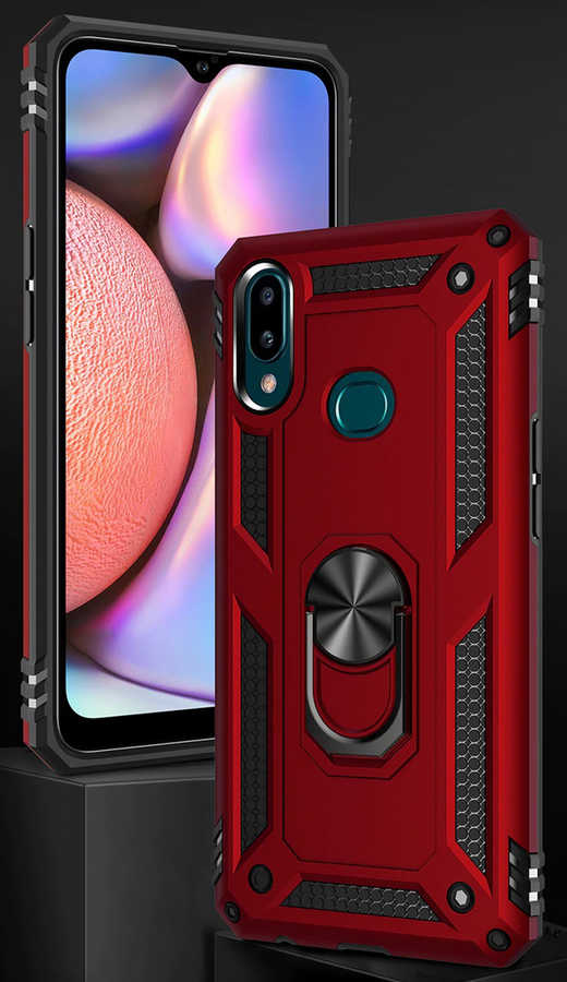 Galaxy A10S Kılıf Zore Vega Kapak Kırmızı