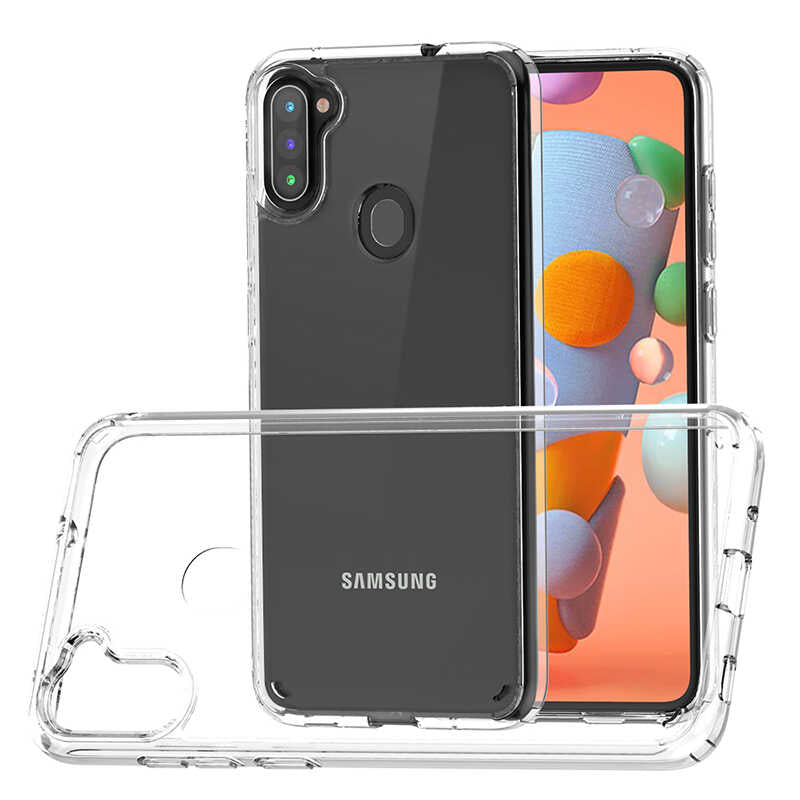 Galaxy A11 Kılıf Zore Coss Kapak Renksiz