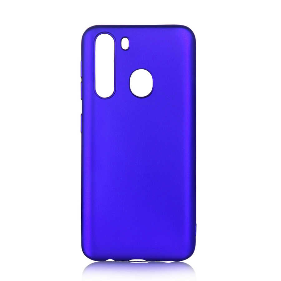 Galaxy A21 Kılıf Zore Premier Silikon Kapak Saks Mavi