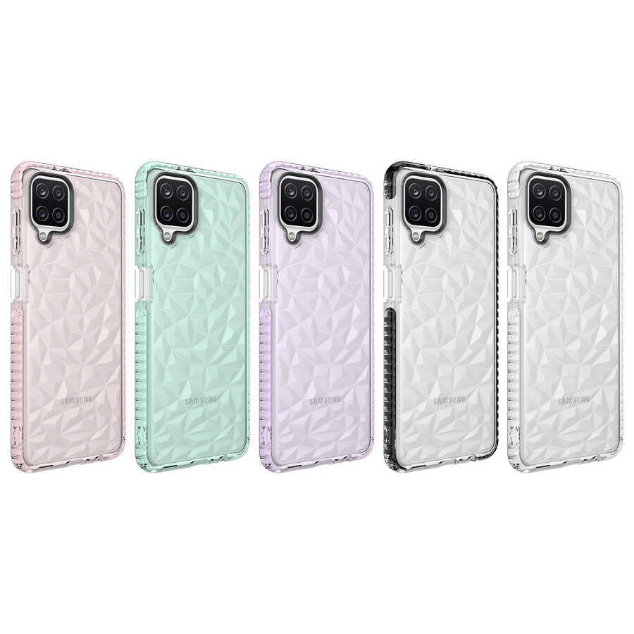 Galaxy A12 Kılıf Zore Buzz Kapak Yeşil