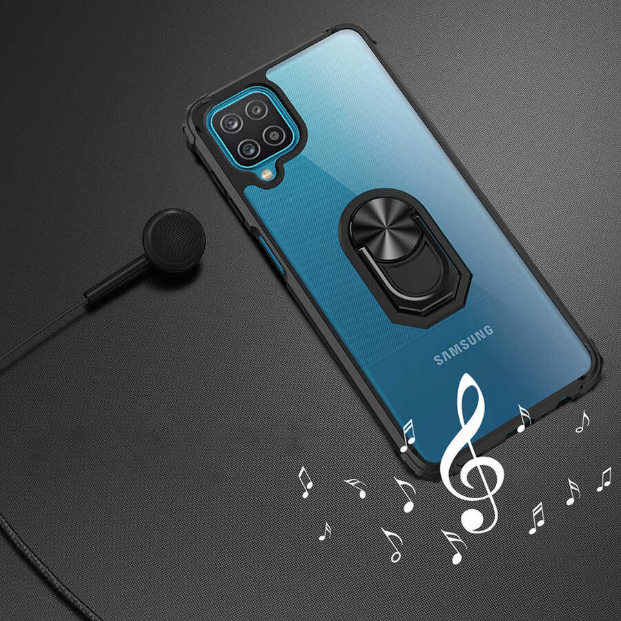 Galaxy A12 Kılıf Zore Mola Kapak Siyah