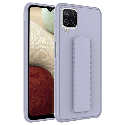 Galaxy A12 Kılıf Zore Qstand Kapak Gri