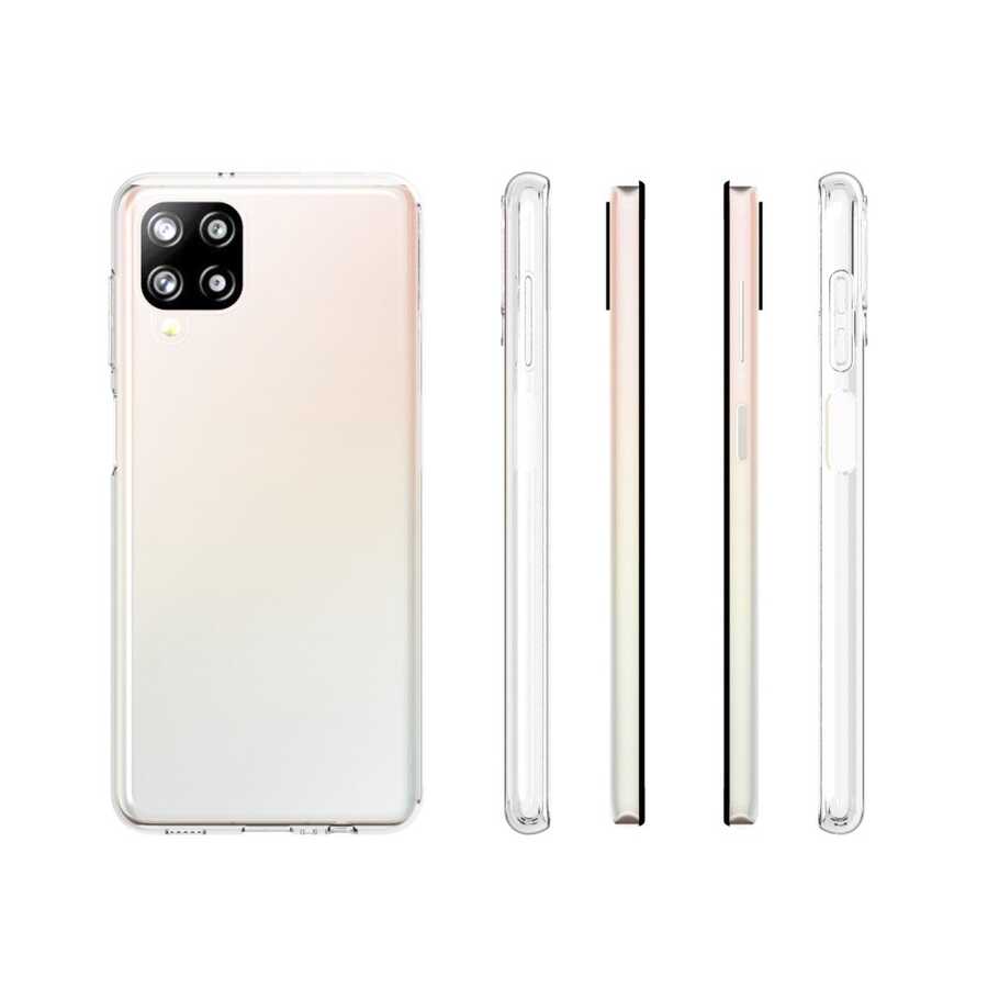Galaxy A12 Kılıf Zore Süper Silikon Kapak Renksiz