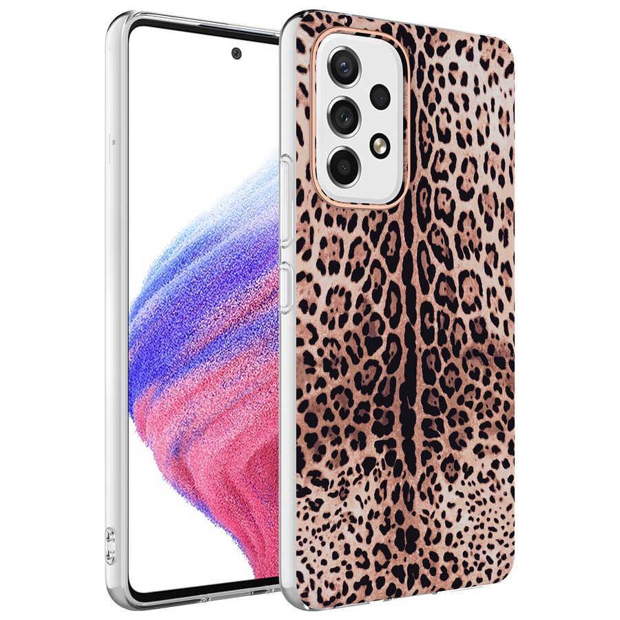 Galaxy A13 4G Kılıf Zore Bella Kapak Leopar