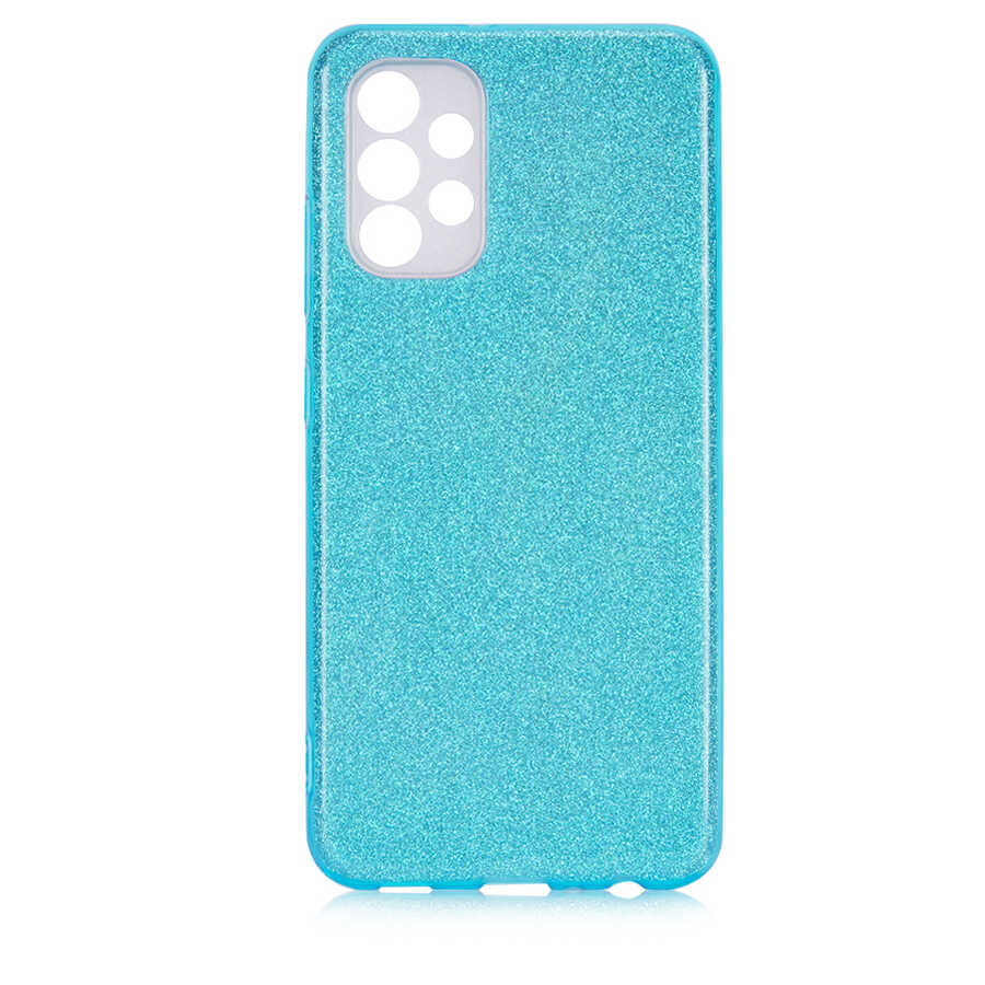 Galaxy A13 4G Kılıf Zore Shining Silikon Mavi