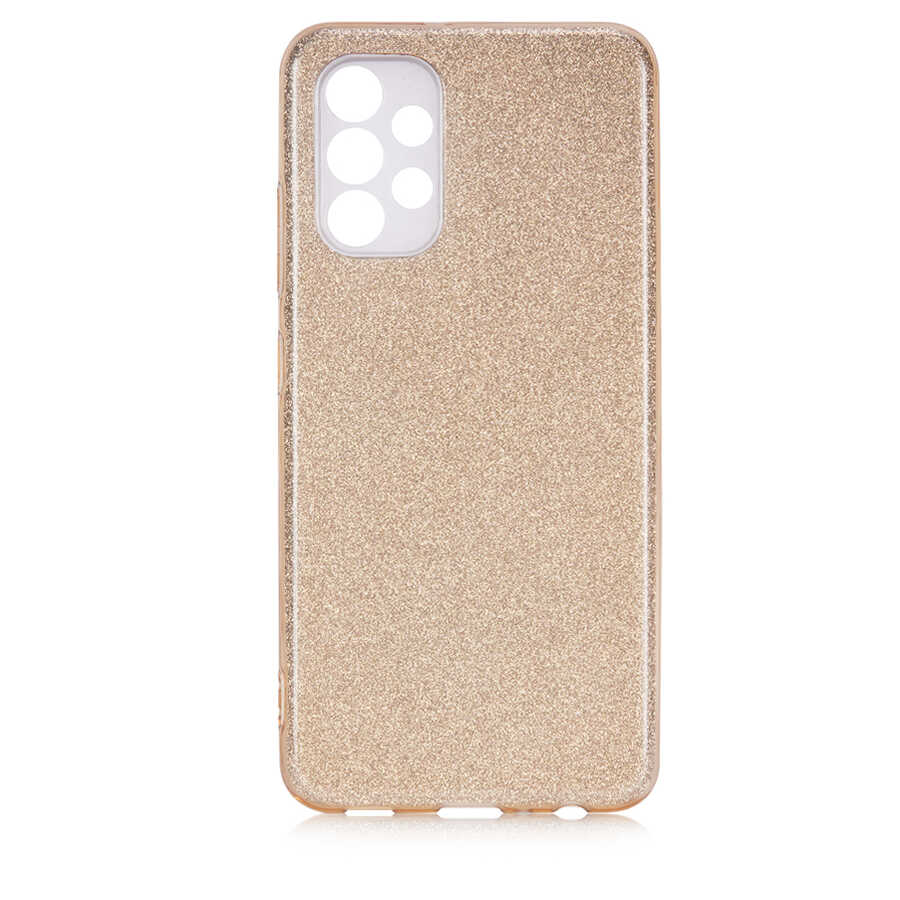 Galaxy A13 4G Kılıf Zore Shining Silikon Gold