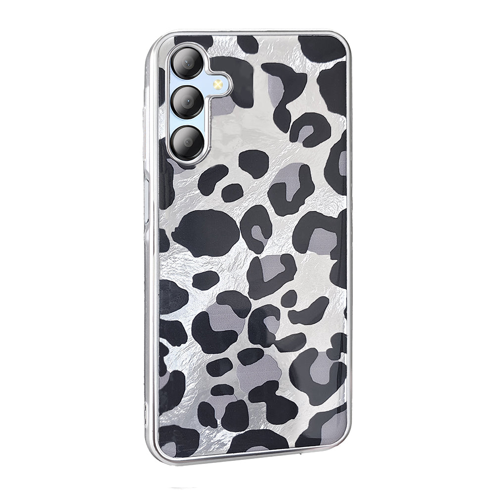 Galaxy A15 Kılıf Desenli Zore Mep Kapak Gri Leopar