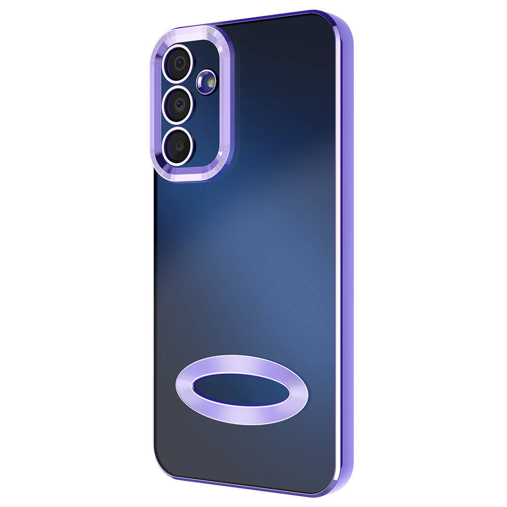 Galaxy A15 Kılıf Kamera Korumalı Logo Gösteren Zore Omega Kapak Sierra Mavi