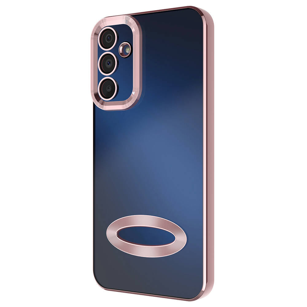 Galaxy A15 Kılıf Kamera Korumalı Logo Gösteren Zore Omega Kapak Lila