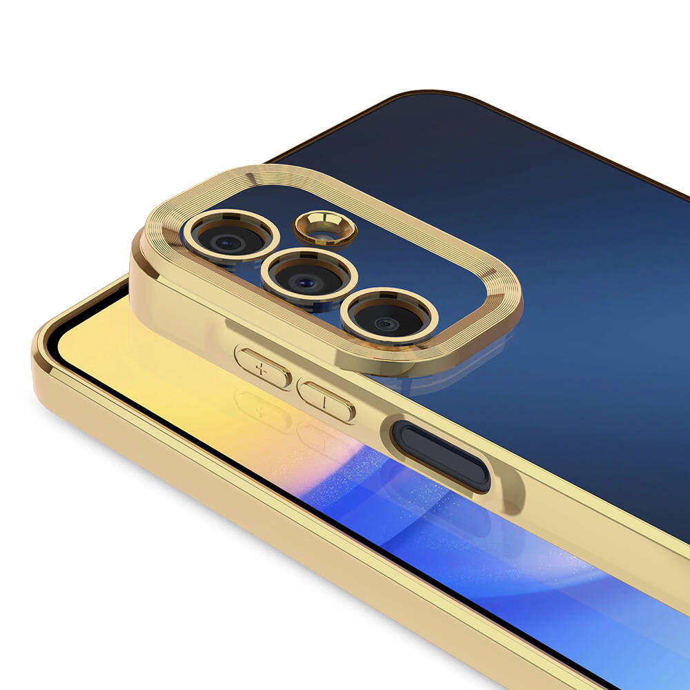 Galaxy A15 Kılıf Kamera Korumalı Logo Gösteren Zore Omega Kapak Lila