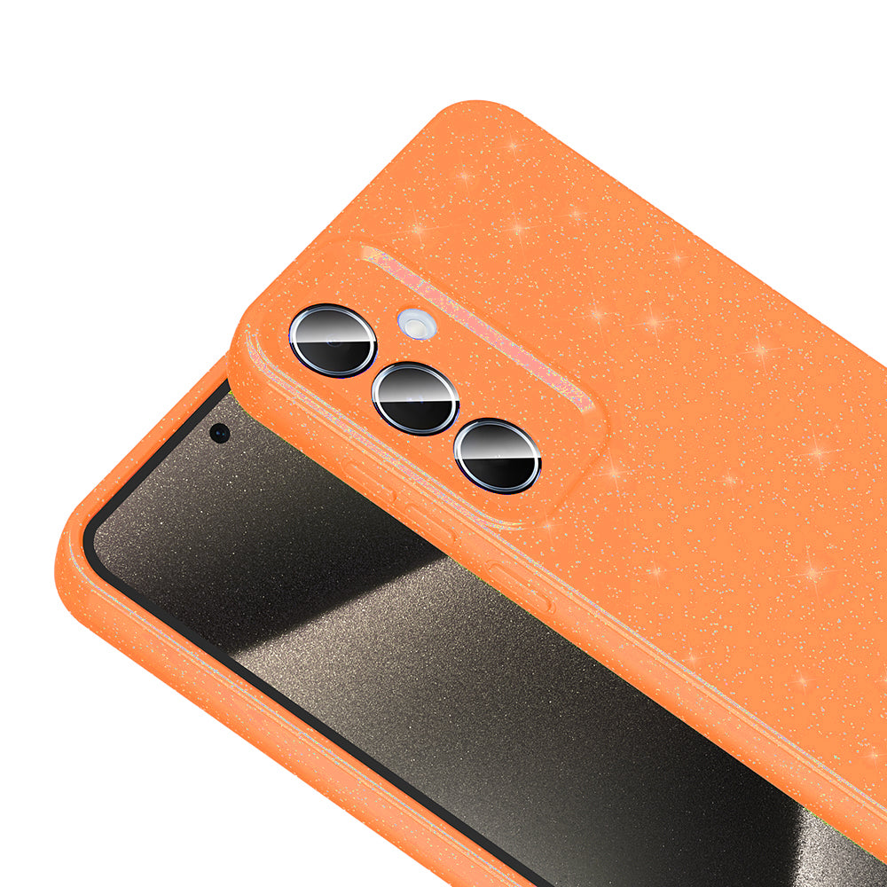 Galaxy A15 Kılıf Kamera Korumalı Simli Lüks Zore Koton Kapak Gri