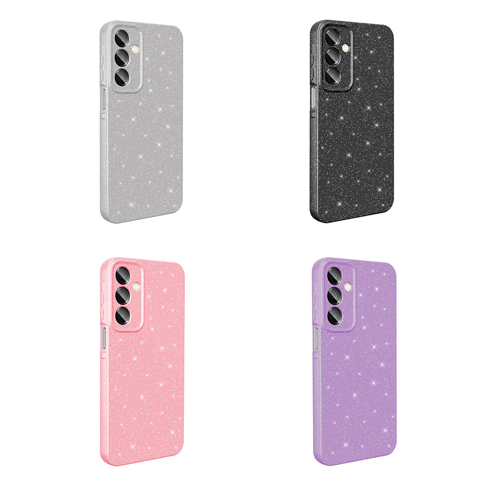 Galaxy A16 Kılıf Kamera Korumalı Simli Lüks Zore Koton Kapak Açık Pembe