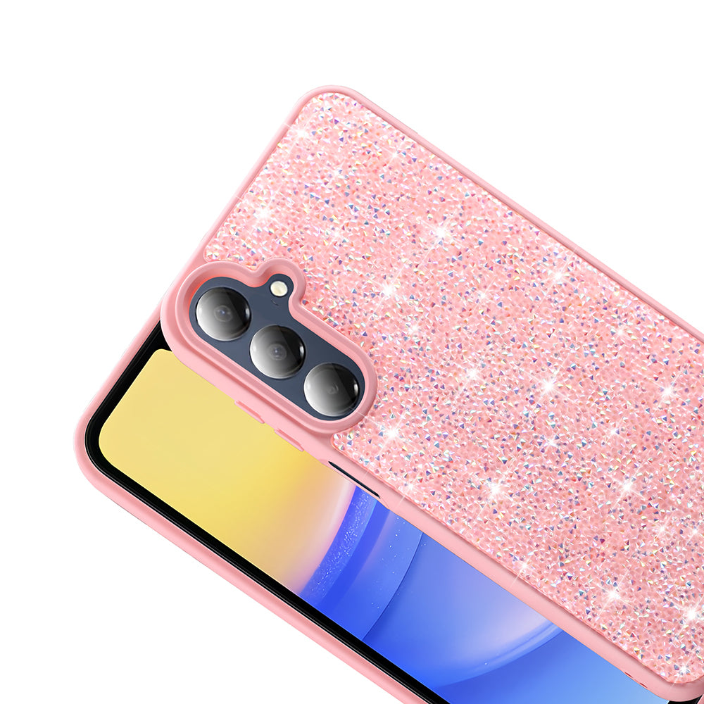 Galaxy A16 Kılıf Parlak Taşlı Tasarım Zore Pırlanta Kapak Gold