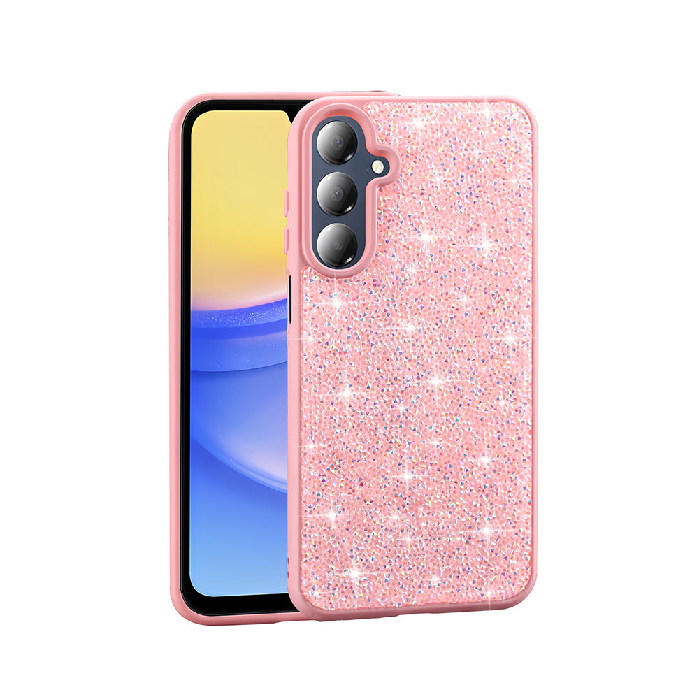 Galaxy A16 Kılıf Parlak Taşlı Tasarım Zore Pırlanta Kapak Pembe