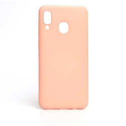 Galaxy A20 Kılıf Zore İnci Silikon Pembe Koyu