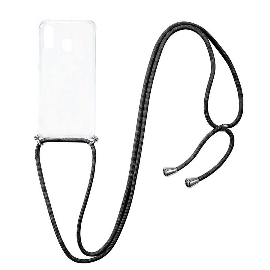 Galaxy A20 Kılıf Zore X-Rop Kapak Renksiz