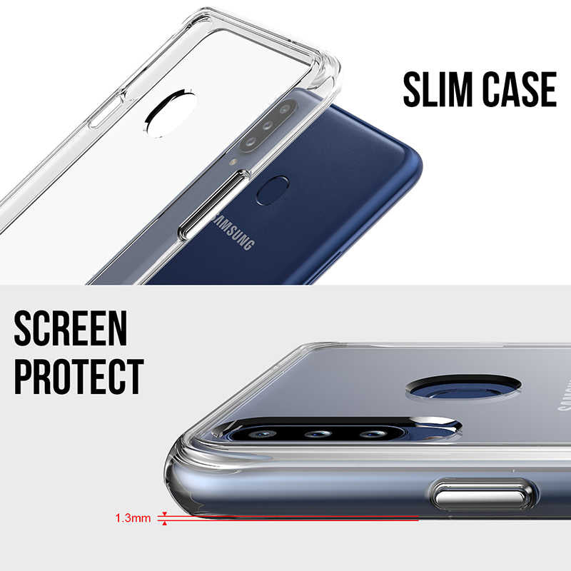 Galaxy A20S Kılıf Zore Gard Silikon Renksiz