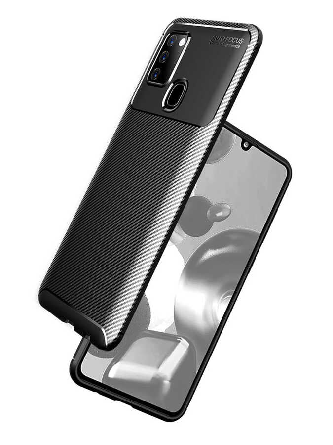 Galaxy A21S Kılıf Zore Negro Silikon Kapak Lacivert