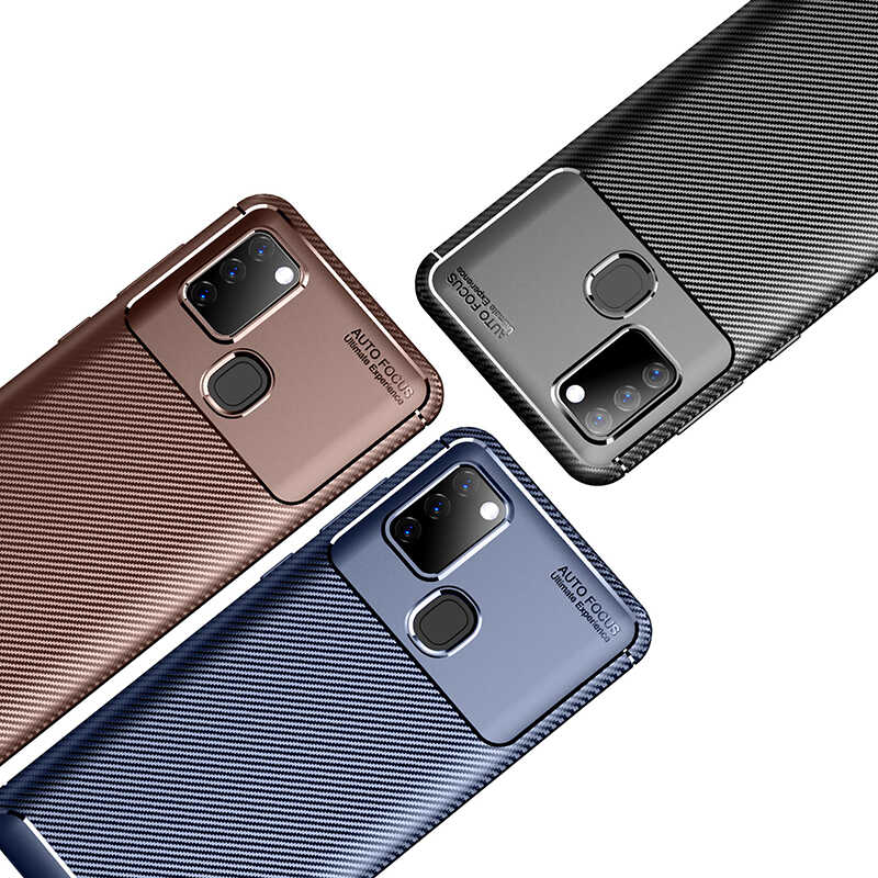 Galaxy A21S Kılıf Zore Negro Silikon Kapak Kahverengi