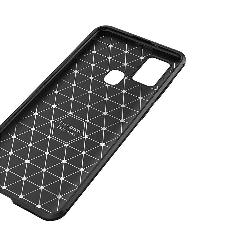 Galaxy A21S Kılıf Zore Negro Silikon Kapak Kahverengi